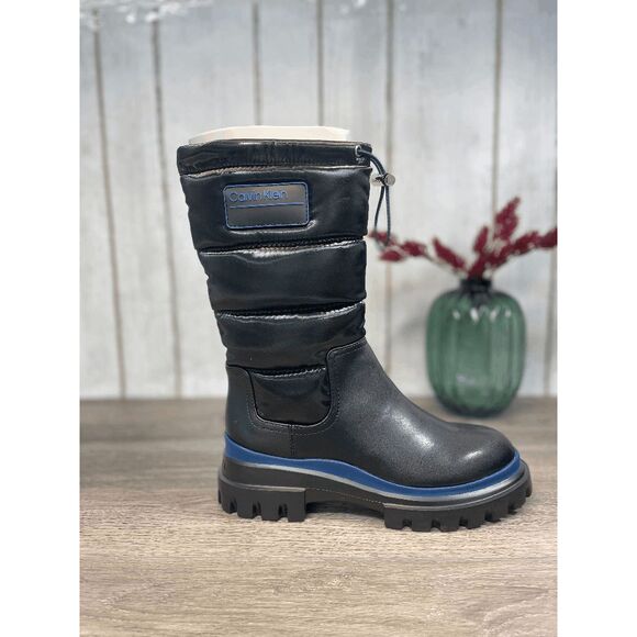 Calvin Klein Women's Laeton Boots - Black/Blue 5M - Picture 2 of 10